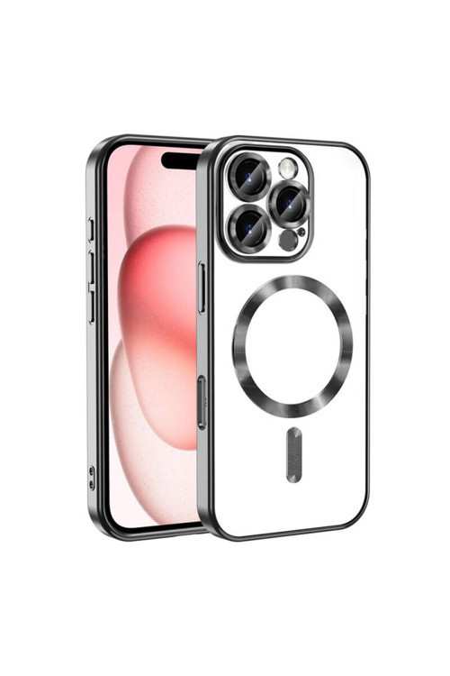 20068310 Apple İphone 16 Pro Max Uyumlu Kılıf Kamera Korumalı Parlak Renkli Kenarlı Magsafe Özellikli Kapak