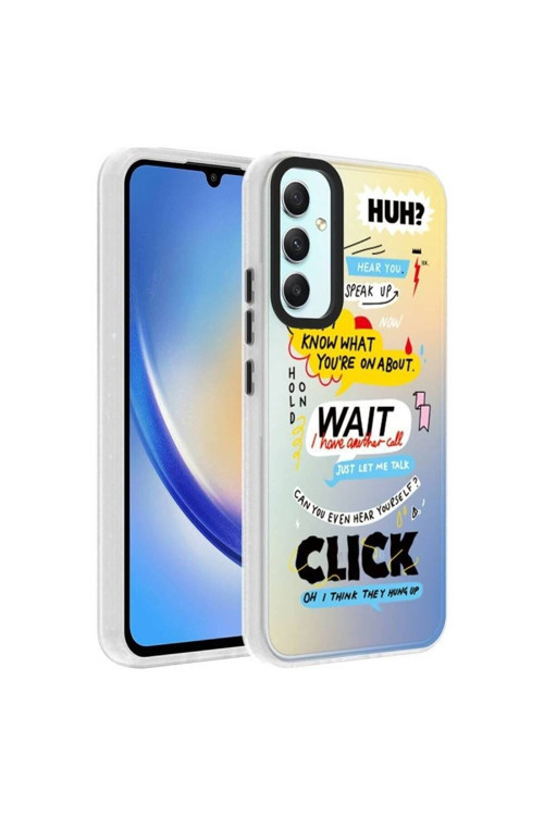 20068310 Samsung Galaxy A24 Uyumlu Kılıf Kelimeler Temalı Telefon Kılıfı Kapak