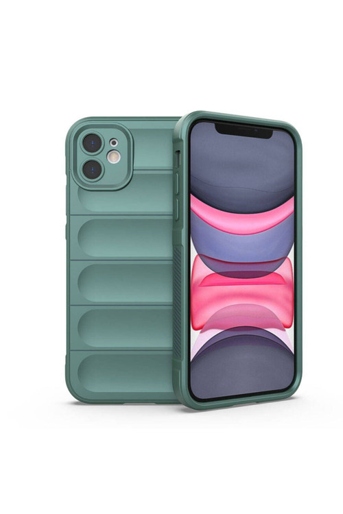 20068310 Apple İphone 11 Uyumlu Kılıf Esnek Tpu Oyuklu Arka Yüzey Tasarımlı Silikon Kapak