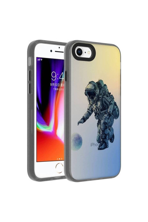 20068310 Apple İphone Se 2020 Uyumlu Kılıf Astronot Temalı Telefon Kılıfı Kapak