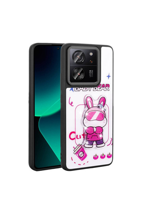 20068310 Xiaomi Mi 13T İle Uyumlu Kılıf Parlayan Kabartmalı İkonik Figürlü Silikon Kapak