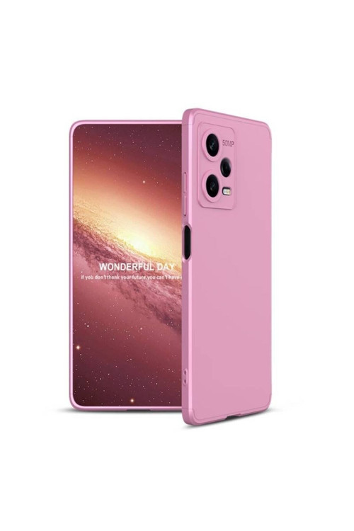 20068310 Xiaomi Redmi Note 12 Pro 5G İle Uyumlu Kılıf 3 Parçalı Tam Koruma Dayanıklı Soft Ince Kılıf