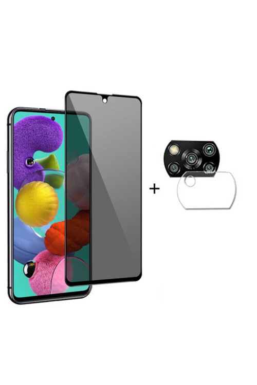 20068310 Xiaomi Poco X3 Pro Arka Kamera Lens Koruma Ve Hayalet Privacy Ekran Koruyucu Kırılmaz Cam