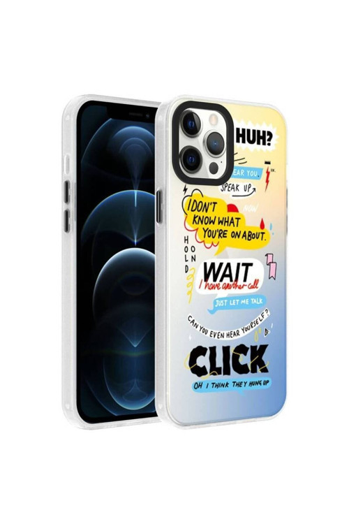 20068310 Apple İphone 12 Pro Max Uyumlu Kılıf Kelimeler Temalı Telefon Kılıfı Kapak