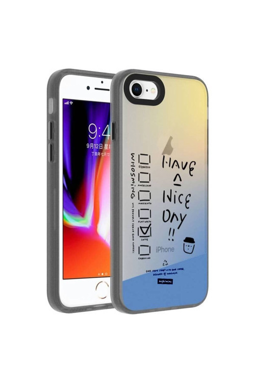 20068310 Apple İphone Se 2020 Uyumlu Kılıf İyi Günler Temalı Telefon Kılıfı Kapak