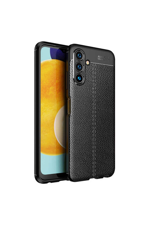 20068310 Samsung Galaxy A04S İle Uyumlu Kılıf Deri Görünümlü Silikon Telefon Kılıfı Kapak