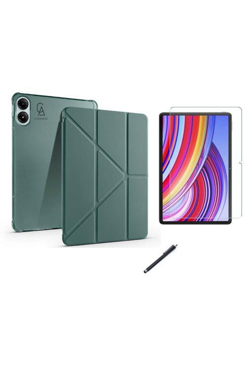 20068310 Xiaomi Redmi Pad Pro 12.1 İnç Uyumlu Tri Fold Kalemlikli Tablet Kılıfı Ekran Koruyucu Kalem Seti