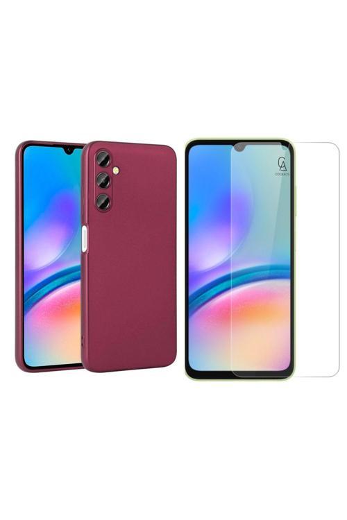 20068310 Samsung Galaxy A05S İle Uyumlu Kılıf Soft Yumuşak Telefon Kılıfı Ve Temperli Cam Ekran Koruyucu