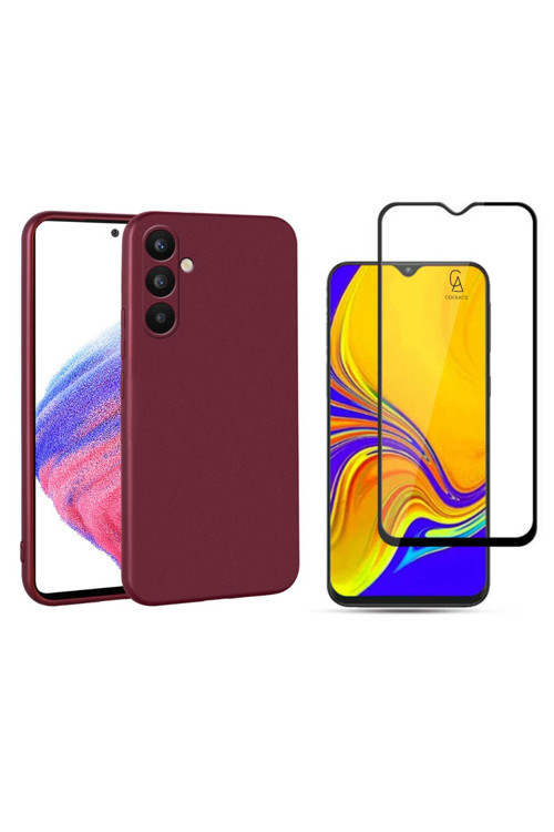 20068310 Samsung Galaxy A34 İle Uyumlu Soft Yumuşak Telefon Kılıfı Ve 5D Tam Kaplayan Cam Ekran Koruyucu