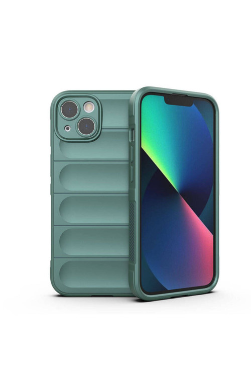 20068310 Apple İphone 13 Uyumlu Kılıf Esnek Tpu Oyuklu Arka Yüzey Tasarımlı Silikon Kapak