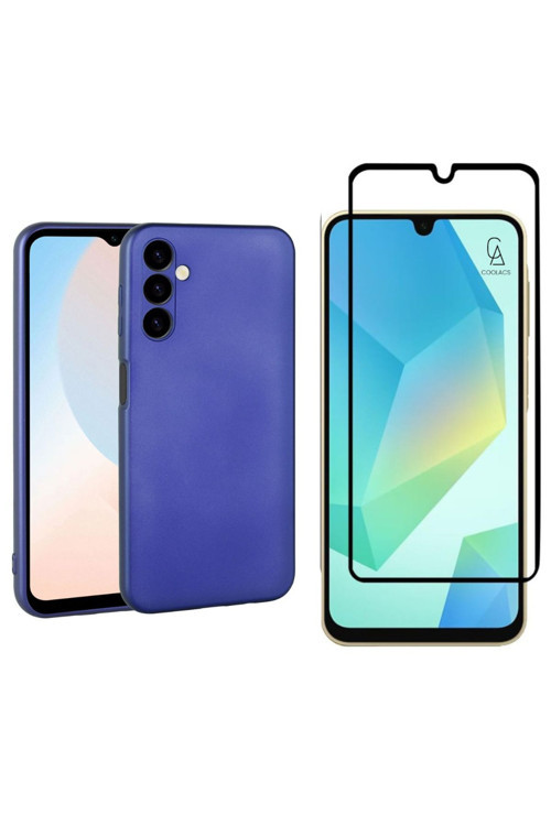 20068310 Samsung Galaxy A16 İle Uyumlu Telefon Kılıfı Ve 5D Tam Kaplayan Cam Ekran Koruyucu