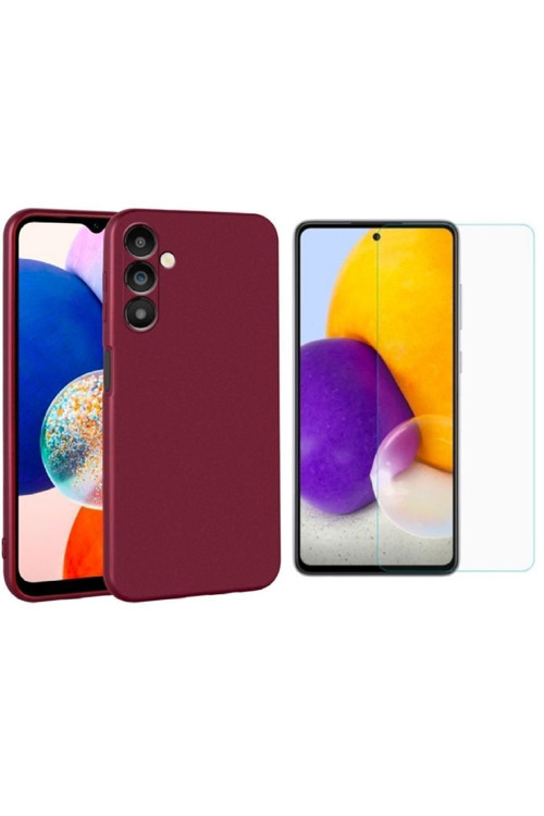 20068310 Samsung Galaxy A54 5G Ile Uyumlu Kılıf Soft Yumuşak Telefon Kılıfı Ve Temperli Cam Ekran Koruyucu