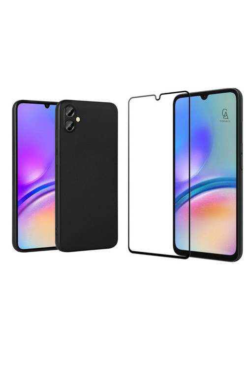 20068310 Samsung Galaxy A05 İle Uyumlu Telefon Kılıfı Ve 5D Tam Kaplayan Cam Ekran Koruyucu