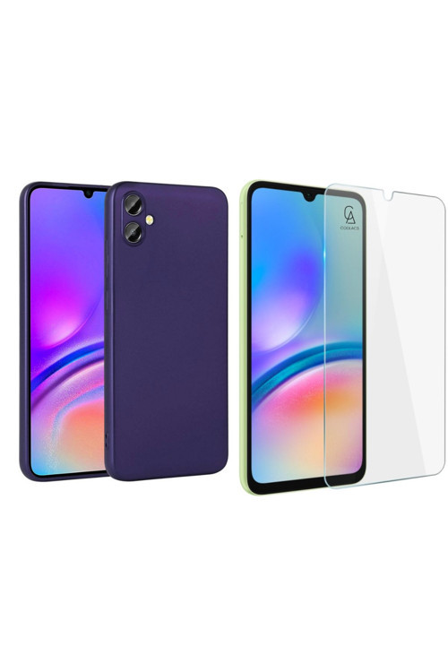 20068310 Samsung Galaxy A05 İle Uyumlu Kılıf Soft Yumuşak Telefon Kılıfı Ve Temperli Cam Ekran Koruyucu