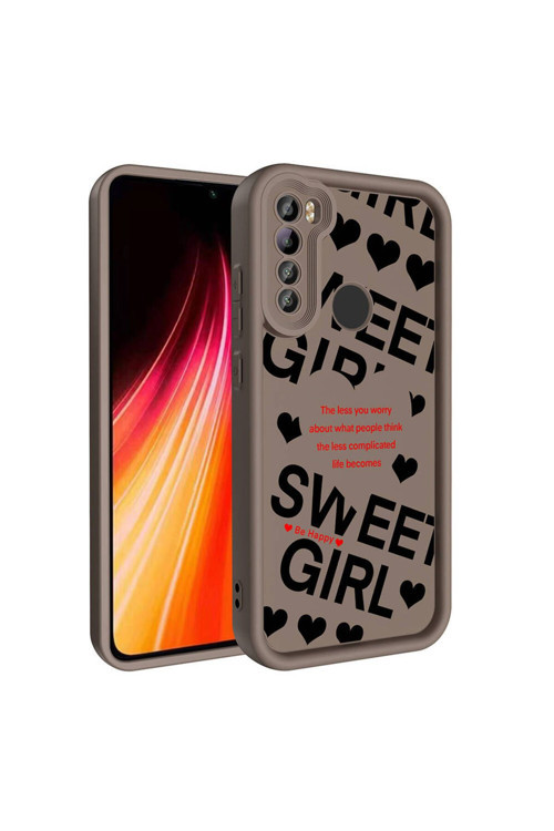 20068310 Xiaomi Redmi Note 8 İle Uyumlu Kılıf Kamera Korumalı Yüzeyi Baskılı Arka Kapak