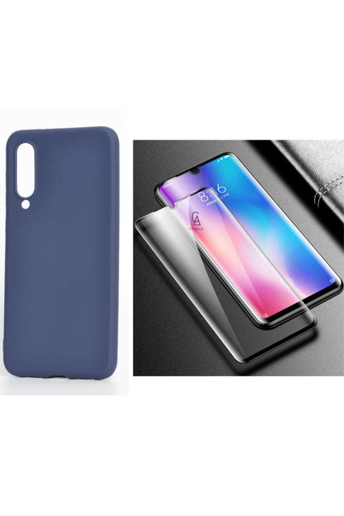 20068310 Xiaomi Mi 9 Se İle Uyumlu Soft Yumuşak Telefon Kılıfı Ve 5D Tam Kaplayan Cam Ekran Koruyucu