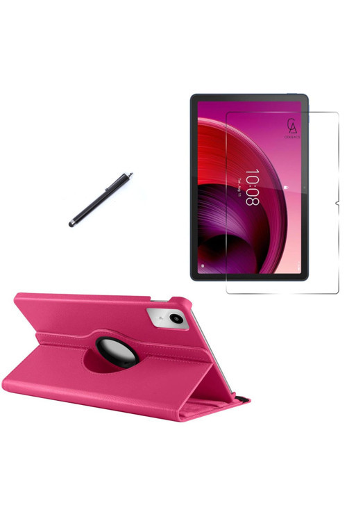 20068310 Lenovo Tab K11 Tb-330Fu Uyumlu Kılıf Dönebilen Standlı Tablet Kılıfı + Ekran Koruyucu + Kalem