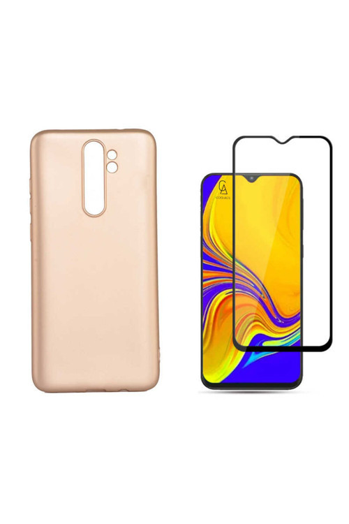20068310 Xiaomi Redmi Note 8 Pro İle Uyumlu Soft Yumuşak Telefon Kılıfı Ve 5D Tam Kaplayan Cam Ekran Koruyucu
