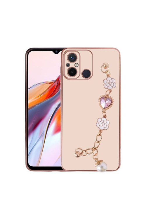 20068310 Xiaomi Redmi 12C Ile Uyumlu Kılıf El Tutamaçlı Kamera Korumalı Kadın Telefon Kılıfı Kapak
