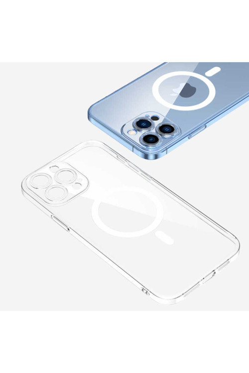 20068310 Apple İphone 13 Pro Max İle Uyumlu Kılıf Magsafe Şarj Özellikli Kamera Korumalı Sert Pc Kapak