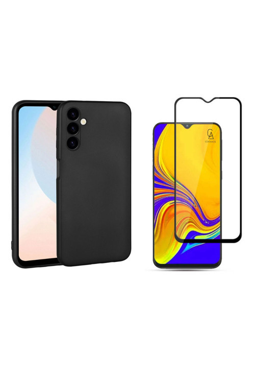 20068310 Samsung Galaxy A24 İle Uyumlu Soft Yumuşak Telefon Kılıfı Ve 5D Tam Kaplayan Cam Ekran Koruyucu