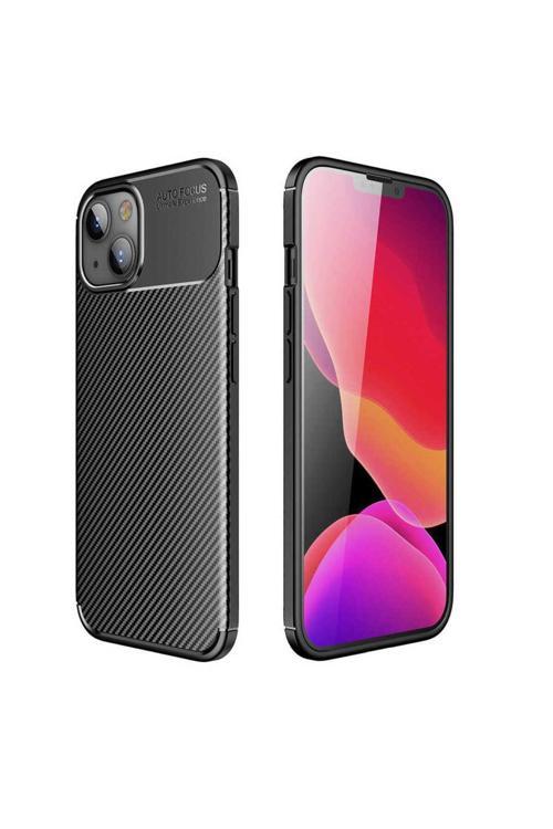 20068310 Apple İphone 13 İle Uyumlu Kılıf Focus Karbon Tasarım Telefon Kılıfı Kapak