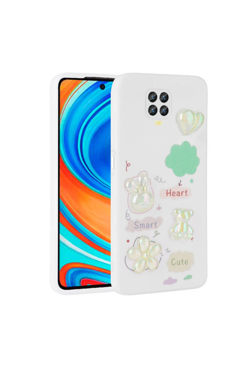 20068310 Xiaomi Redmi Note 9 Pro Uyumlu Kılıf Renkli Kabartma Figürlü Parlak Telefon Kılıfı Kapak