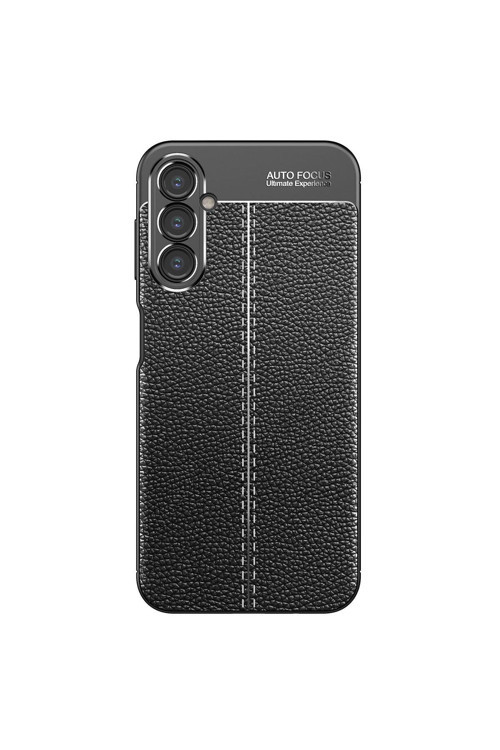 20068310 Samsung Galaxy A14 İle Uyumlu Kılıf Deri Görünümlü Silikon Telefon Kılıfı Kapak