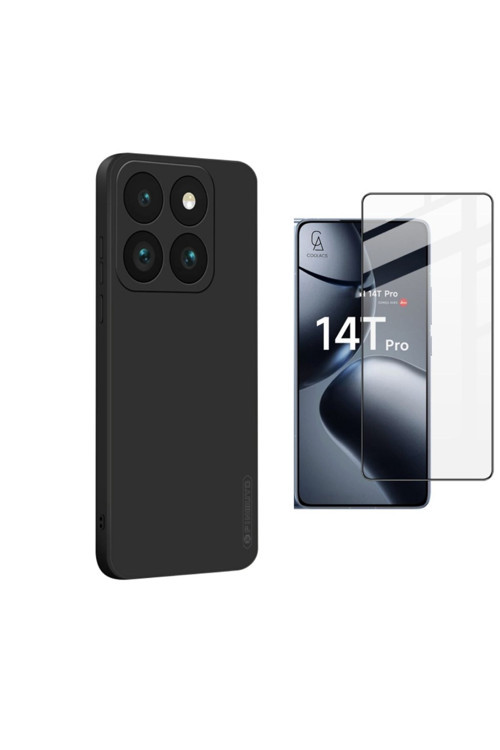 20068310 Xiaomi Mi 14T Pro İle Uyumlu Telefon Kılıfı Ve 5D Tam Kaplayan Cam Ekran Koruyucu