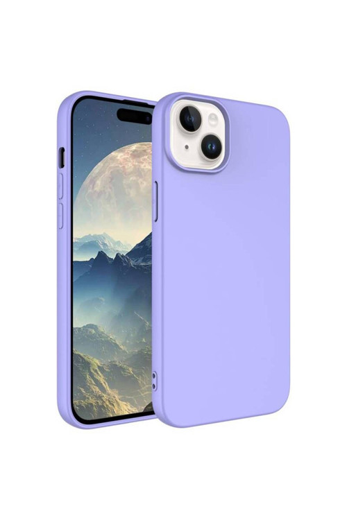 20068310 Apple İphone 15 Plus İle Uyumlu Kılıf Kadife Süet İç Yüzey Lansman Renkler Telefon Kılıfı Kapak