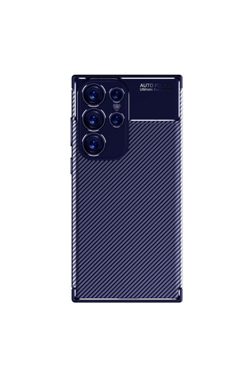 20068310 Samsung Galaxy S23 Ultra İle Uyumlu Kılıf Focus Karbon Tasarım Telefon Kılıfı Kapak