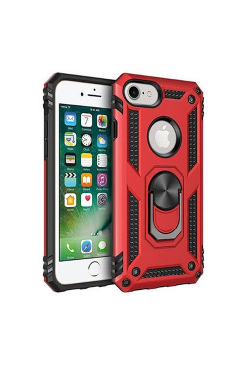 20068310 İphone Se 2020 İle Uyumlu Kılıf Tam Koruma Yüzüklü Standlı Tank Gövdeli Telefon Kılıfı Kapak