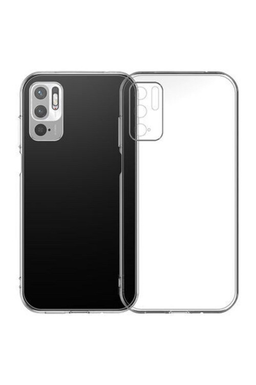 20068310 Xiaomi Redmi Note 10 5G Ile Uyumlu Kılıf Şeffaf Kamera Korumalı Esnek Silikon Telefon Kılıfı Kapak