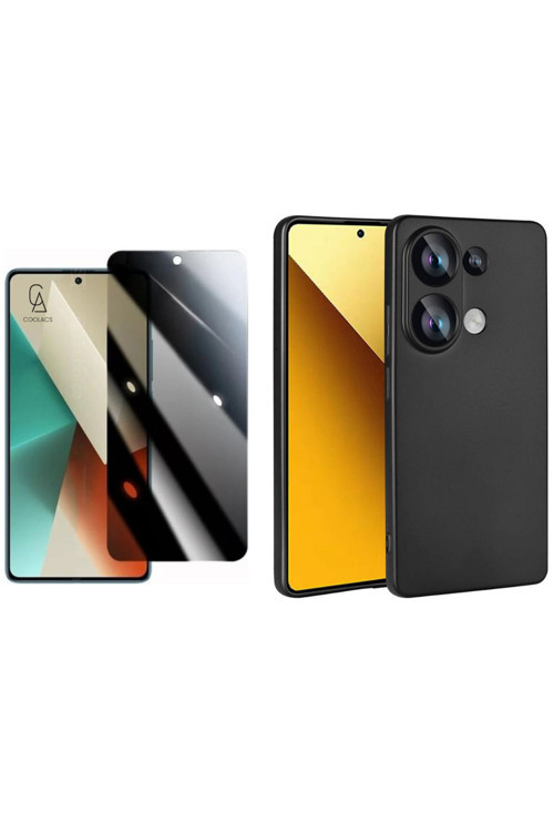 20068310 Xiaomi Poco M6 Pro 4G Ile Uyumlu Soft Yumuşak Telefon Kılıfı Ve Hayalet Privacy Ekran Koruyucu Seti