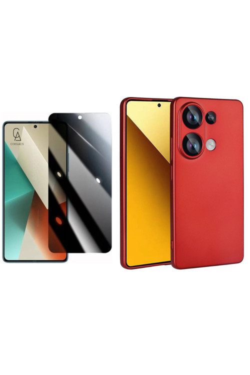 20068310 Xiaomi Poco M6 Pro 4G Ile Uyumlu Soft Yumuşak Telefon Kılıfı Ve Hayalet Privacy Ekran Koruyucu Seti