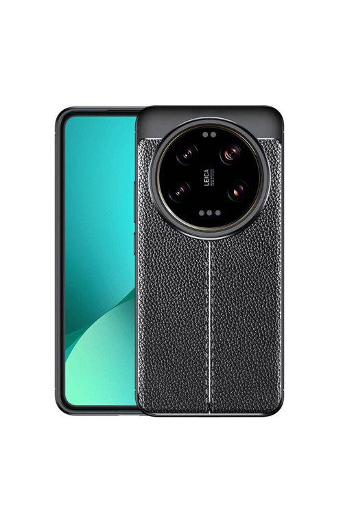 20068310 Xiaomi Mi 14 Ulra İle Uyumlu Kılıf Deri Görünümlü Silikon Telefon Kılıfı Kapak