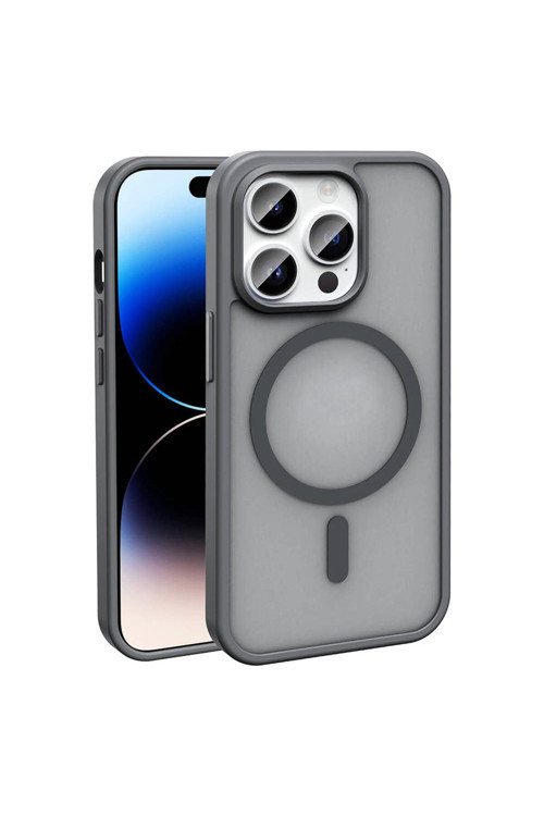 20068310 Apple İphone 14 Pro Max İle Uyumlu Kılıf Magsafe Şarj Özellikli Mat Arka Yüzeyli Kapak