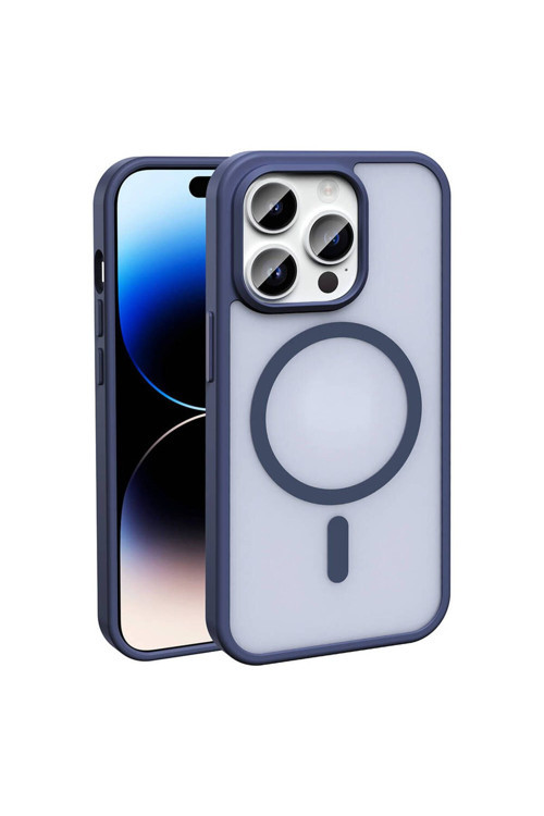 20068310 Apple İphone 14 Pro Max İle Uyumlu Kılıf Magsafe Şarj Özellikli Mat Arka Yüzeyli Kapak