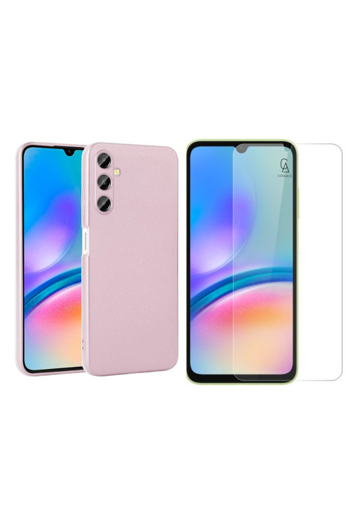 20068310 Samsung Galaxy A05S İle Uyumlu Kılıf Soft Yumuşak Telefon Kılıfı Ve Temperli Cam Ekran Koruyucu