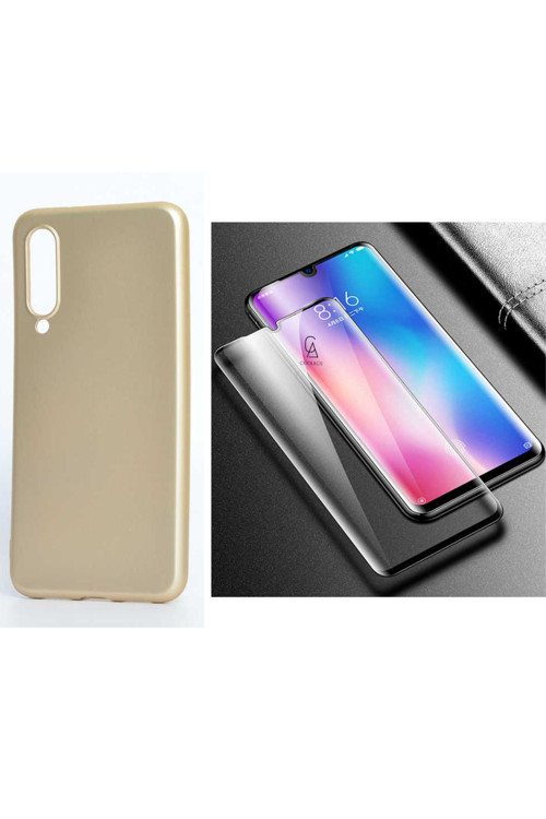20068310 Xiaomi Mi 9 Se İle Uyumlu Soft Yumuşak Telefon Kılıfı Ve 5D Tam Kaplayan Cam Ekran Koruyucu