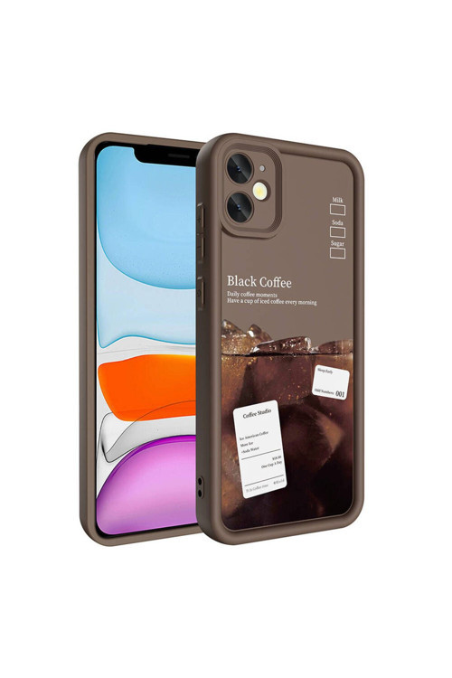 20068310 Apple İphone 11 İle Uyumlu Kılıf Kamera Korumalı Yüzeyi Baskılı Arka Kapak