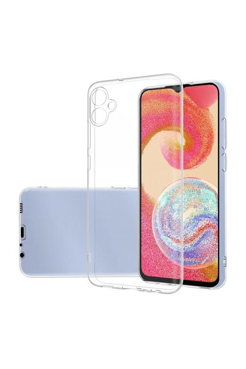 20068310 Samsung Galaxy A04E Ile Uyumlu Kılıf Şeffaf Kamera Korumalı Esnek Silikon Telefon Kılıfı Kapak