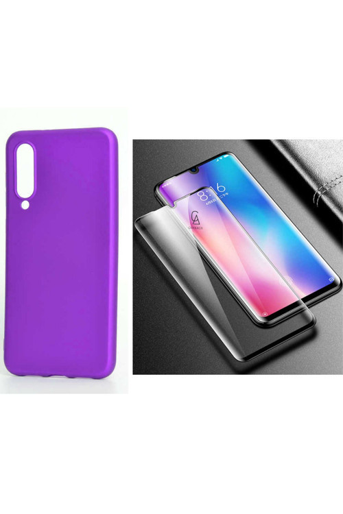 20068310 Xiaomi Mi 9 Se İle Uyumlu Soft Yumuşak Telefon Kılıfı Ve 5D Tam Kaplayan Cam Ekran Koruyucu