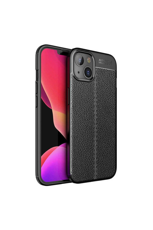 20068310 Apple İphone 14 Plus İle Uyumlu Kılıf Deri Görünümlü Silikon Telefon Kılıfı Kapak