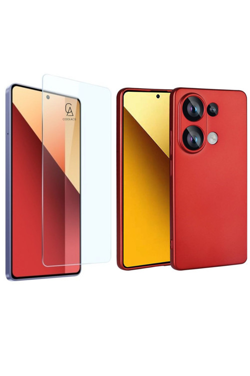 20068310 Xiaomi Redmi Note 13 Pro 4G Uyumlu Kılıf Soft Yumuşak Telefon Kılıfı Ve Temperli Cam Ekran Koruyucu