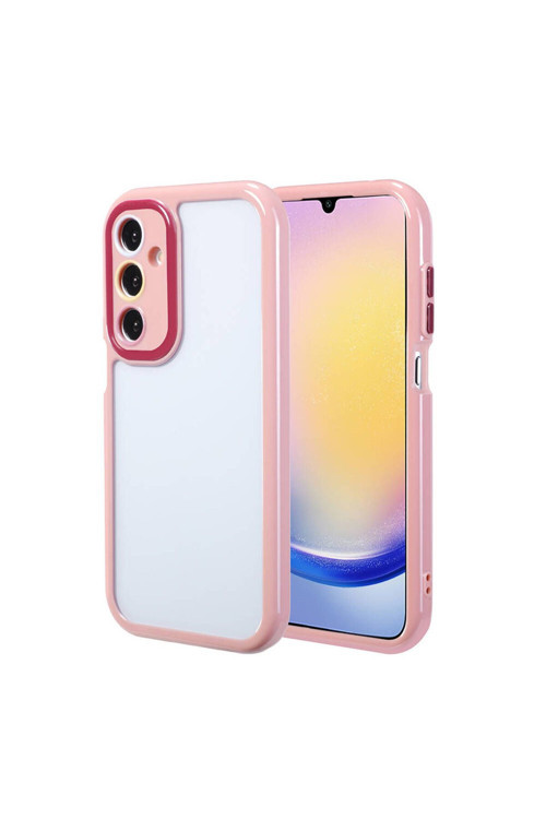 20068310 Samsung Galaxy A25 Uyumlu Kılıf Kamera Korumalı Renkli Kenar Ve Çerçeve Tasarımlı Kapak