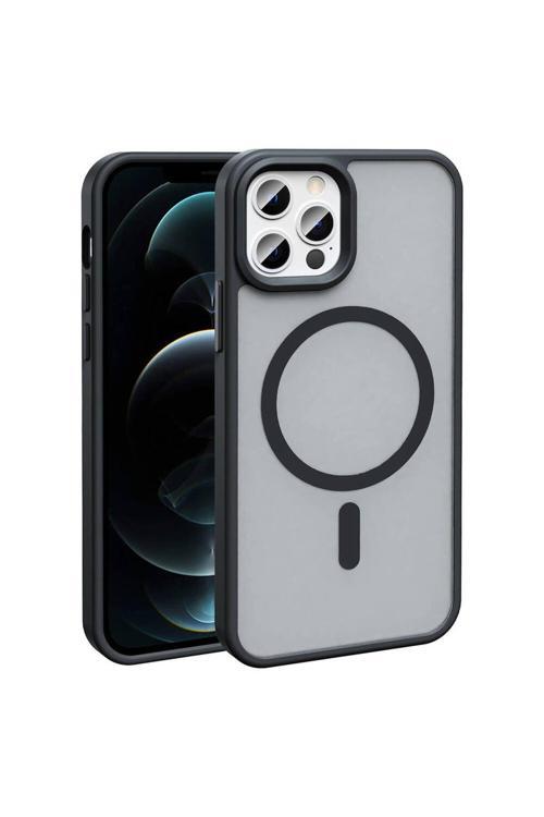 20068310 Apple İphone 13 Pro İle Uyumlu Kılıf Magsafe Şarj Özellikli Mat Arka Yüzeyli Kapak