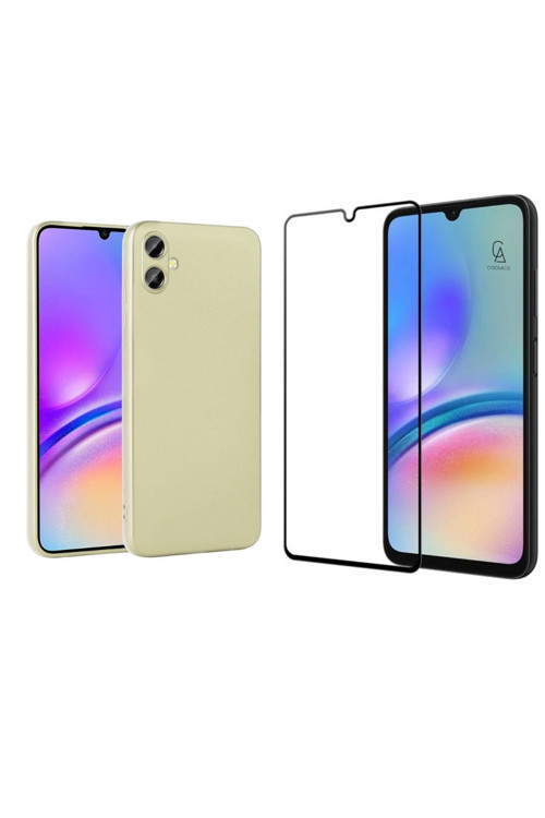20068310 Samsung Galaxy A05 İle Uyumlu Telefon Kılıfı Ve 5D Tam Kaplayan Cam Ekran Koruyucu
