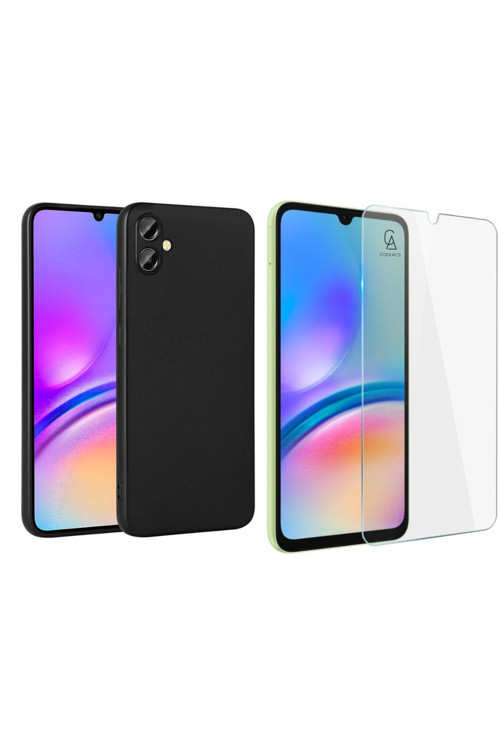 20068310 Samsung Galaxy A05 İle Uyumlu Kılıf Soft Yumuşak Telefon Kılıfı Ve Temperli Cam Ekran Koruyucu