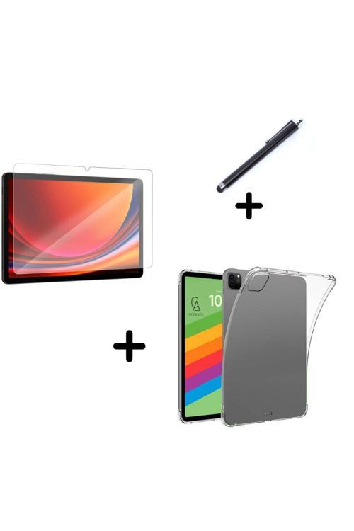20068310 İpad Pro 11 2024 (A2902-A2903) Uyumlu Köşe Dolgulu Tablet Kılıfı Ekran Koruycu Kalem Set